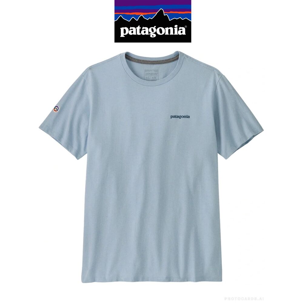 NWOT Patagonia Fitz Roy Icon Responsibili-Tee Shirt Fleck Blue
